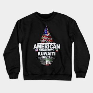 Christmas Tree  American Grown With Kuwaiti Roots - Gift for Kuwaiti From Kuwait Crewneck Sweatshirt